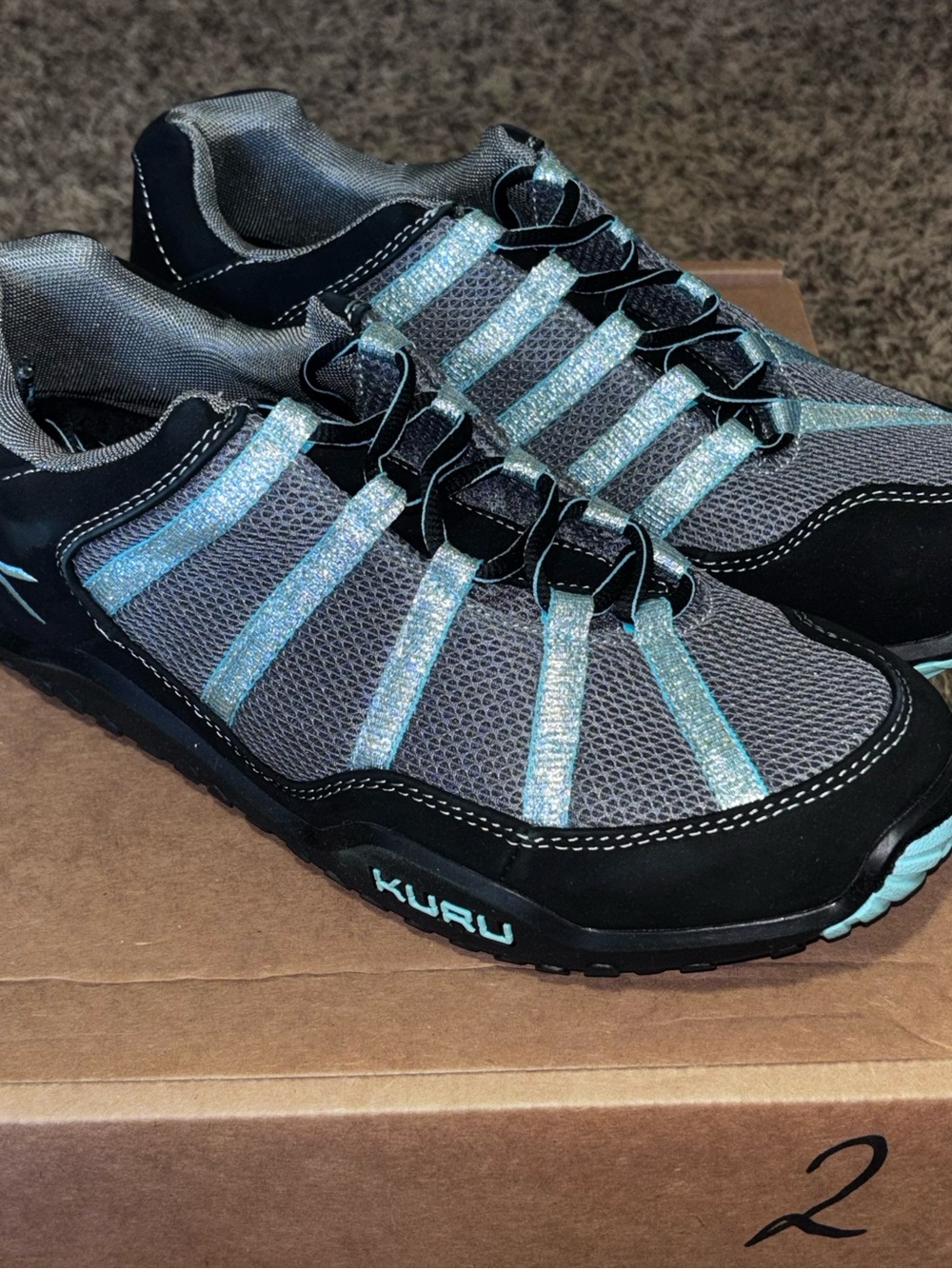 Kuru Chicane Womens Trail Hiking Shoes Size 11 M Black Delirium Lace-Up Sneakers